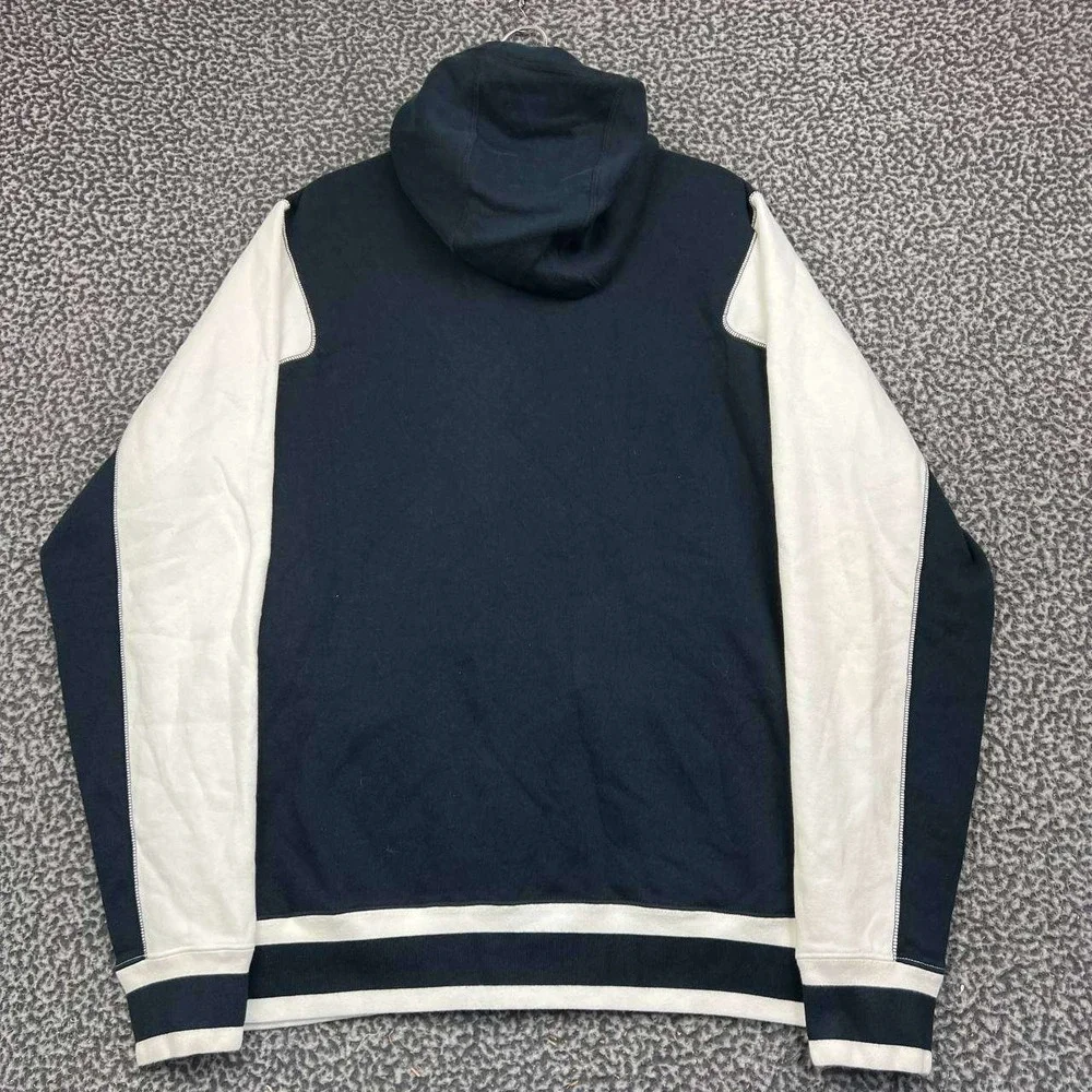 Air Jordan Charlotte Bobcats Hoodie Men XL Navy White Fleece Snap Button